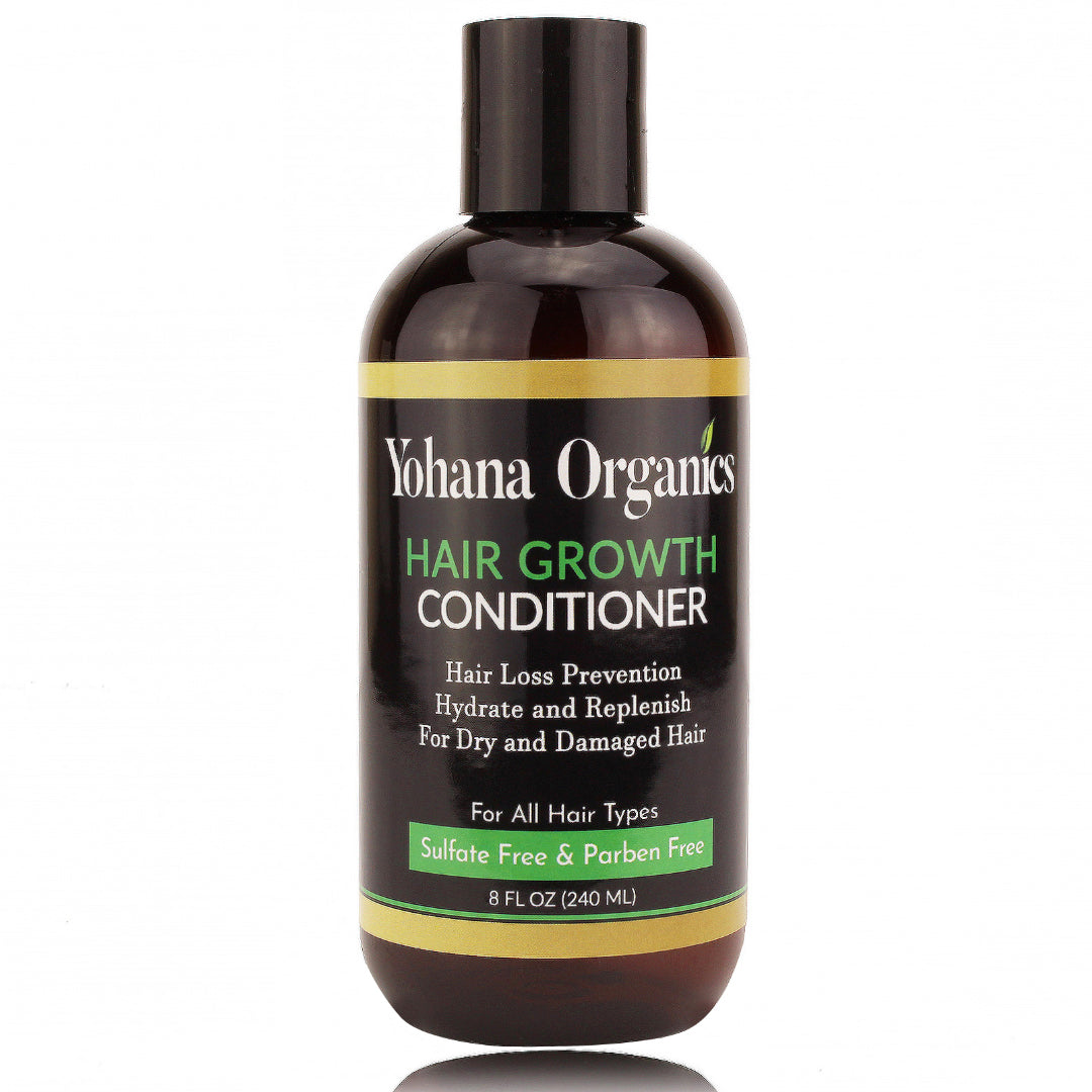 Yohana's Hair Growth Conditioner bottle, plant-based and silicone-free